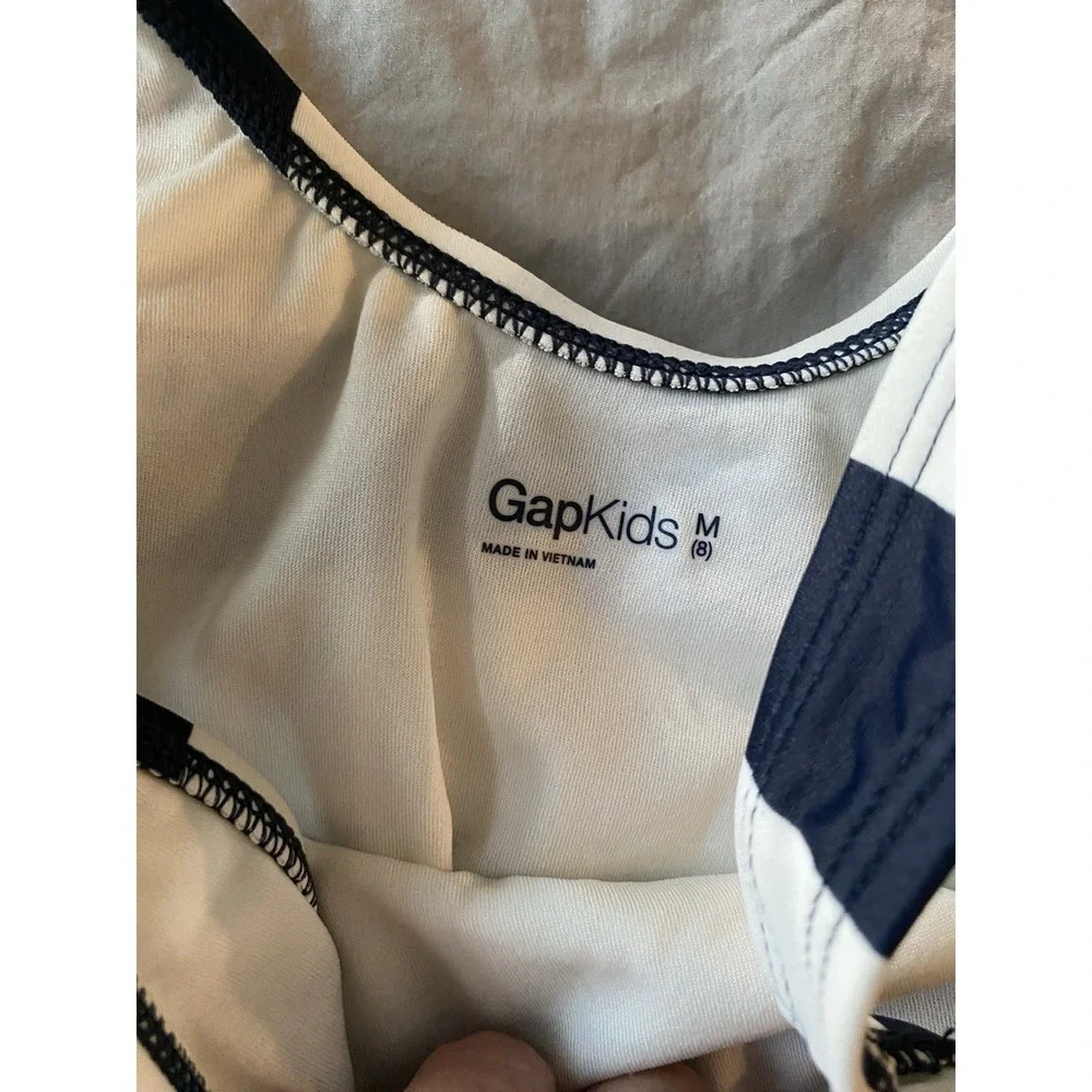 Gap Kids Girls Size Medium 8 Tankini 2 PC Swimsuit Stripes & Flowers NWT